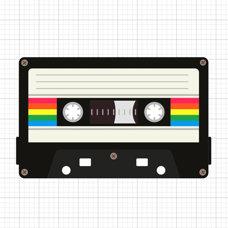 Cassette Tape Svg, svg files, svg files for cricut, svg cricut, svg images, svg designs, clipart, Digital Download, Silhouette Svg image 1