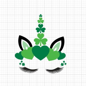 St Patricks Day Unicorn Svg, svg files, svg files for cricut,  svg cricut, svg images,  svg designs, Digital Download, Silhouette Svg