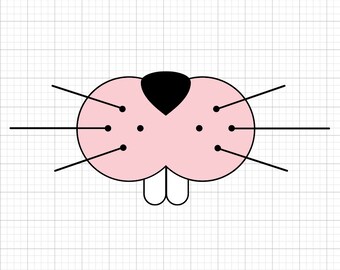 Bunny Face Cuttable Design SVG PNG DXF & Eps Designs Cameo File ...