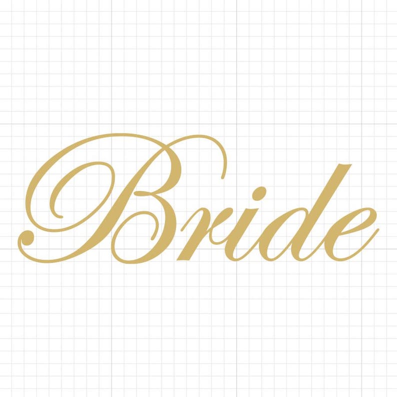 Bride SVG, Wedding Bridal Shower Design (digital Download) - Etsy