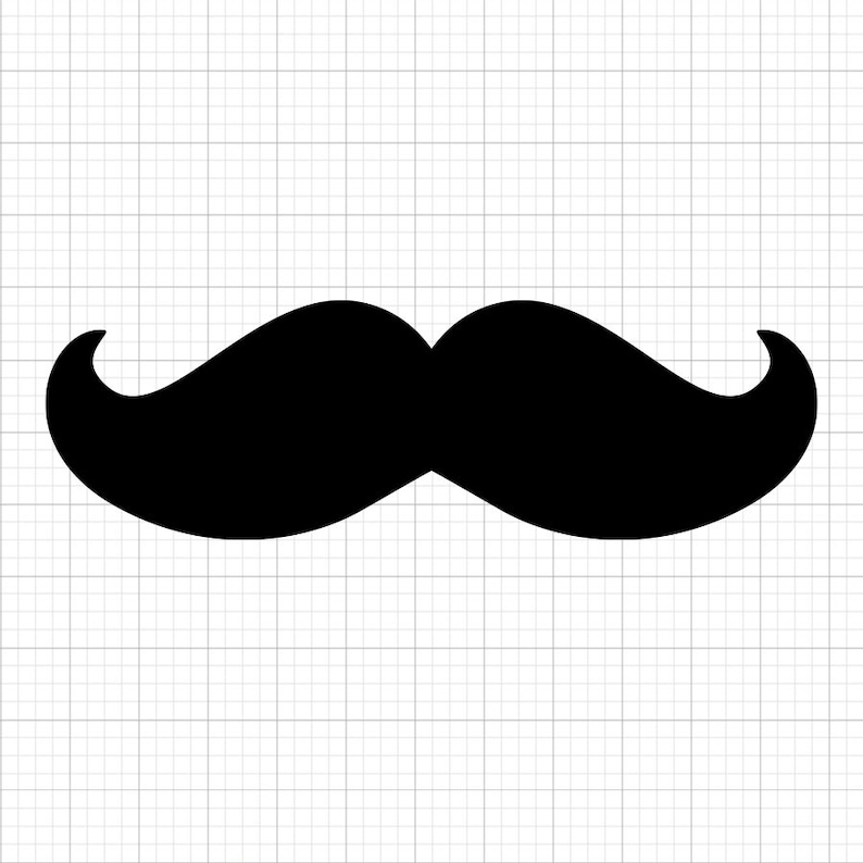 Moustache Svg, svg files, svg files for cricut, svg cricut, svg images, svg designs, clipart, svg, Digital Download, Silhouette Svg image 1