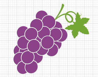 Grapes Svg Cricut Svg Files  Shirt Svg Silhouette  Svg For Cricut Instant Download Svg, Clipart, clipart