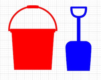 Beach Pail Shovel SVG Files for Cricut (Digital Download)
