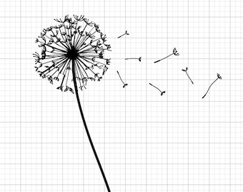 Dandelion Svg, svg files, svg files for cricut,  svg cricut, svg images,  svg designs, clipart, svg, Digital Download, Silhouette Svg