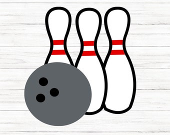 Bowling Ball Pins Svg, Cricut Cut File, Sports Graphics (Digital Download)