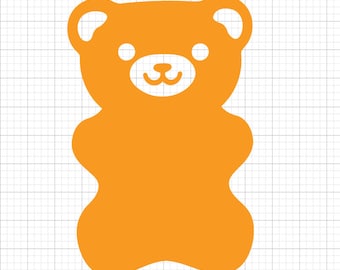 Gummy Bear Svg, archivos svg, archivos svg para cricut, svg cricut, imágenes svg, diseños svg, imágenes prediseñadas, svg, Descarga digital, Silueta Svg