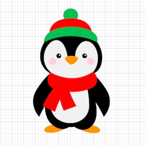 Fichiers SVG Pingouin pour Cricut | Téléchargement numérique | Créations manuelles SVG, activités manuelles, Silhouette | Fichiers coupés à téléchargement immédiat