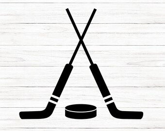 Hockey Sticks Puck SVG, Cricut Cut File, Sports Clipart (Digital Download)