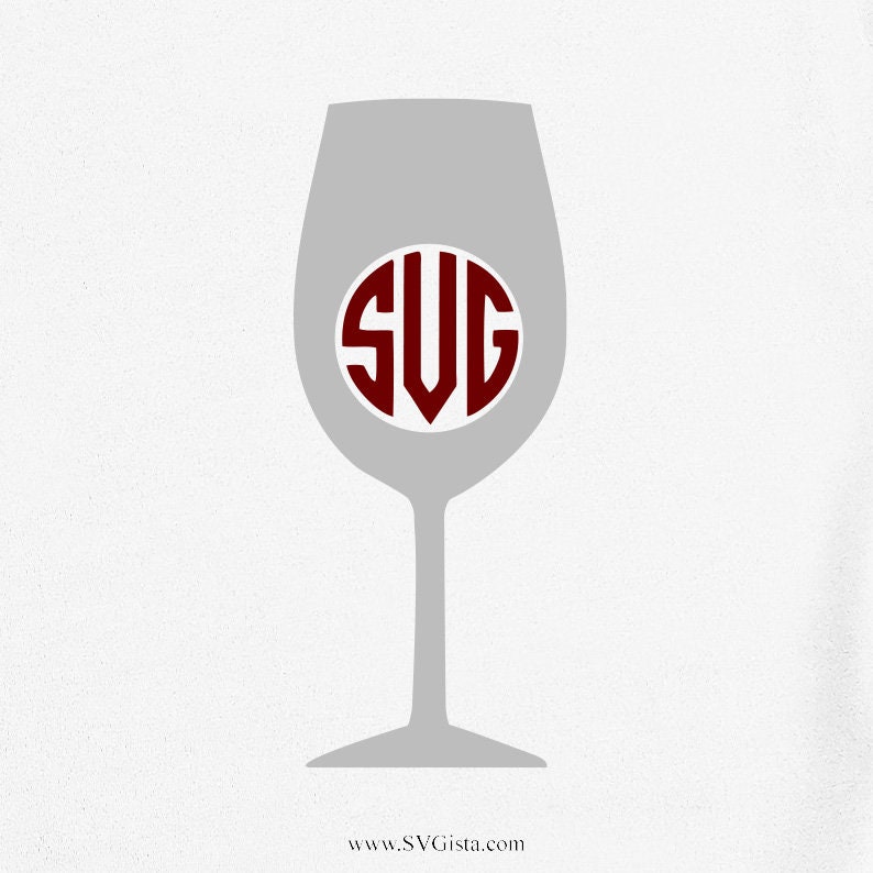 Download Wine Glass Monogram Svg Wine Svg Glass Svg Cricut SVG Cut ...