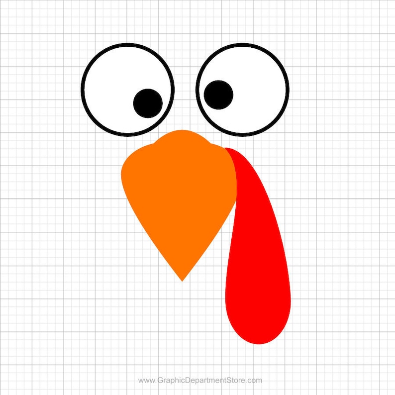 Turkey Face Svg Thanksgiving Svg Turkey Svg Cricut SVG | Etsy
