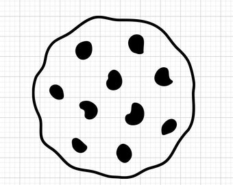 Cookie Outline SVG Cut File | Cricut, Silhouette Designs (Digital Download)