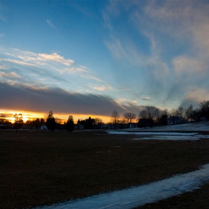 Payson Park Winter Sunset Sky Portland Maine Color Landscape Photograph Birthday Gift Wall Art