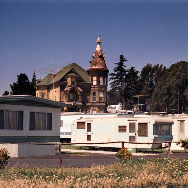 California trailers 1980 Vintage Color photograph birthday gift wall art