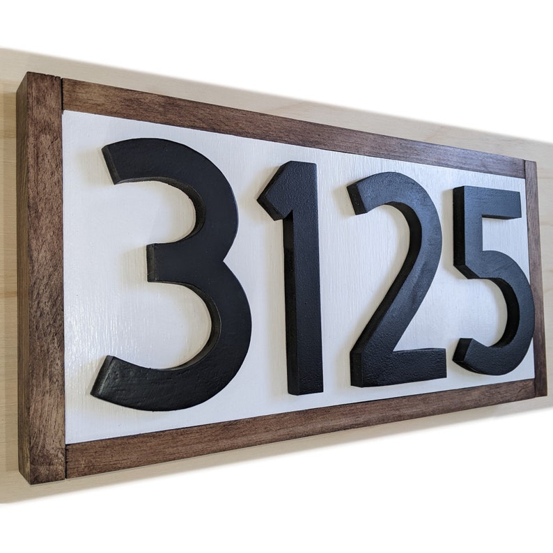 3D Address Sign Wood Address Number Sign House Number image 8