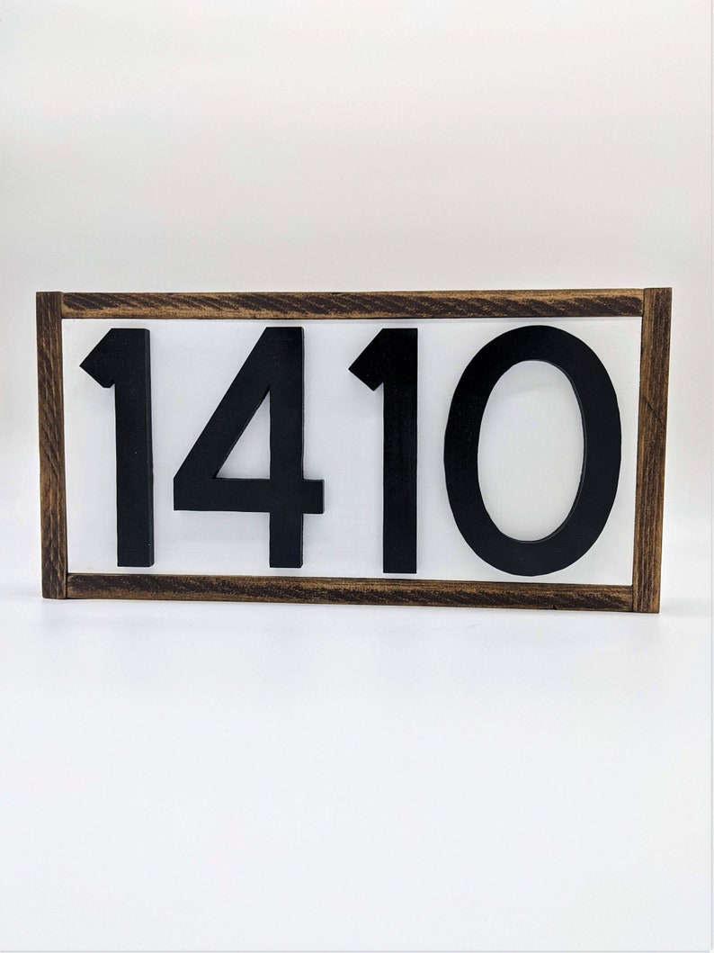 3D Address Sign Wood Address Number Sign House Number image 1