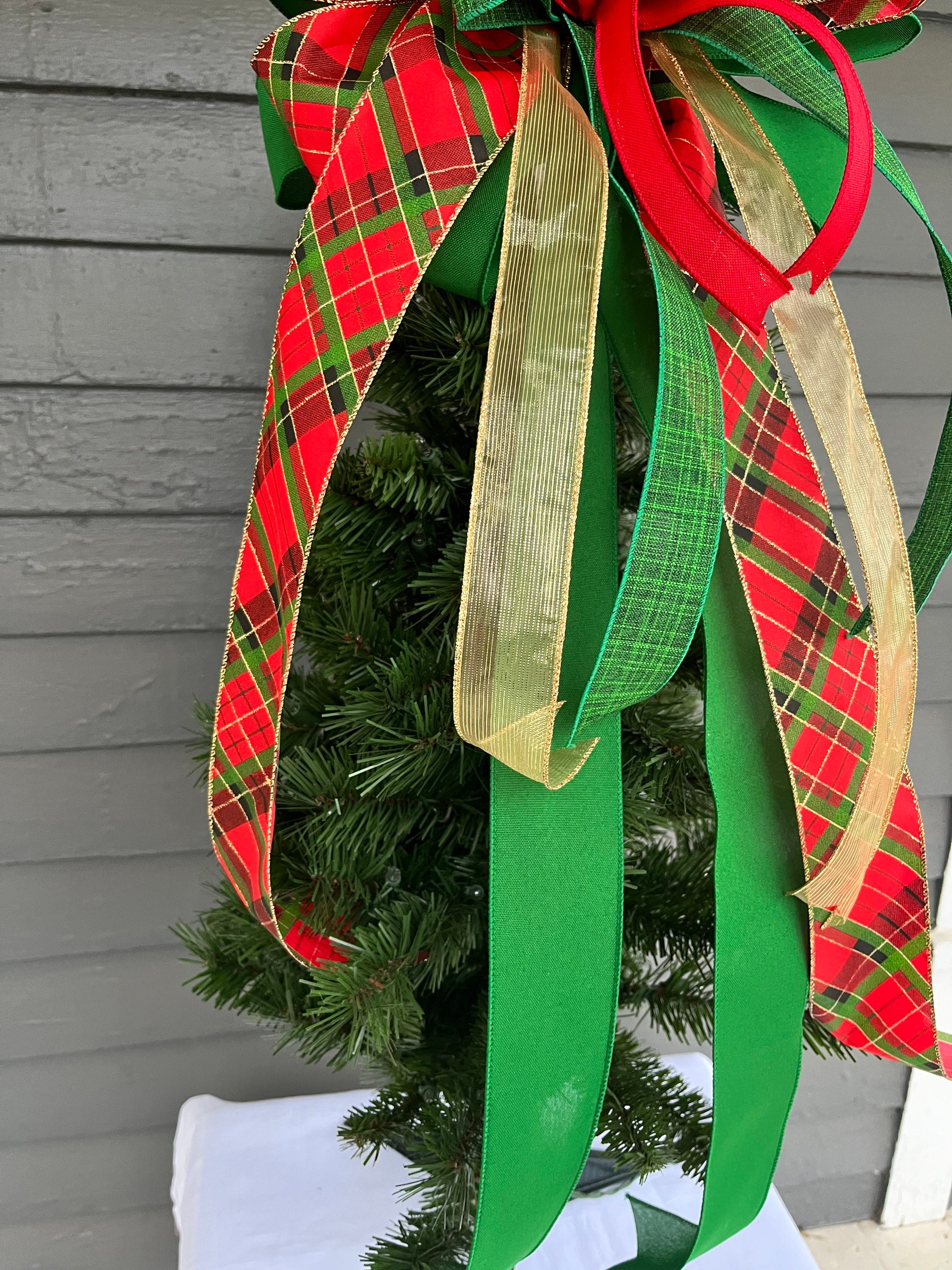 Traditional Tree Topper Bow Christmas Tree Topper Bow Tree Etsy