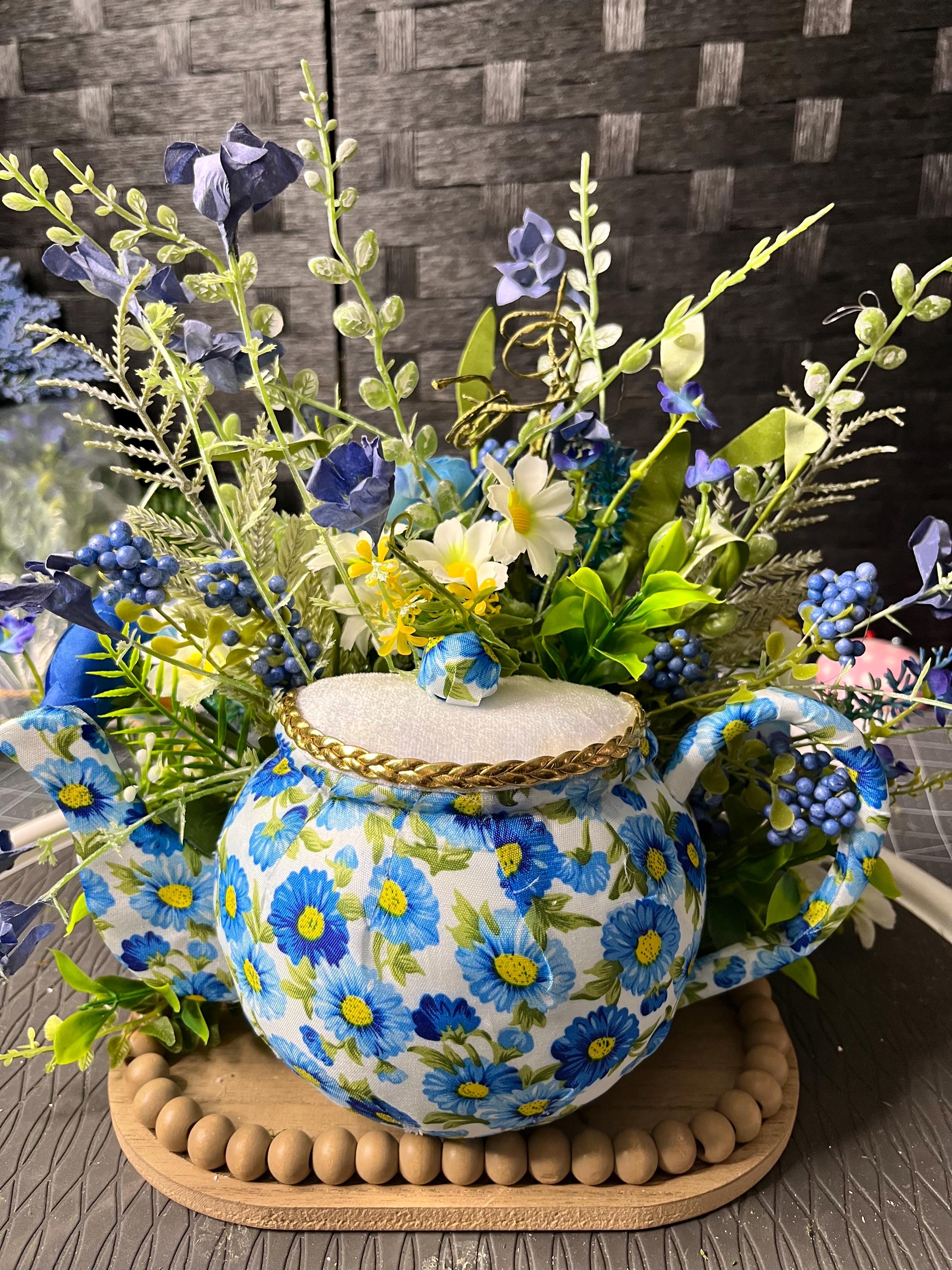 Teapot Spring Centerpiece, Floral Table Decor - Etsy