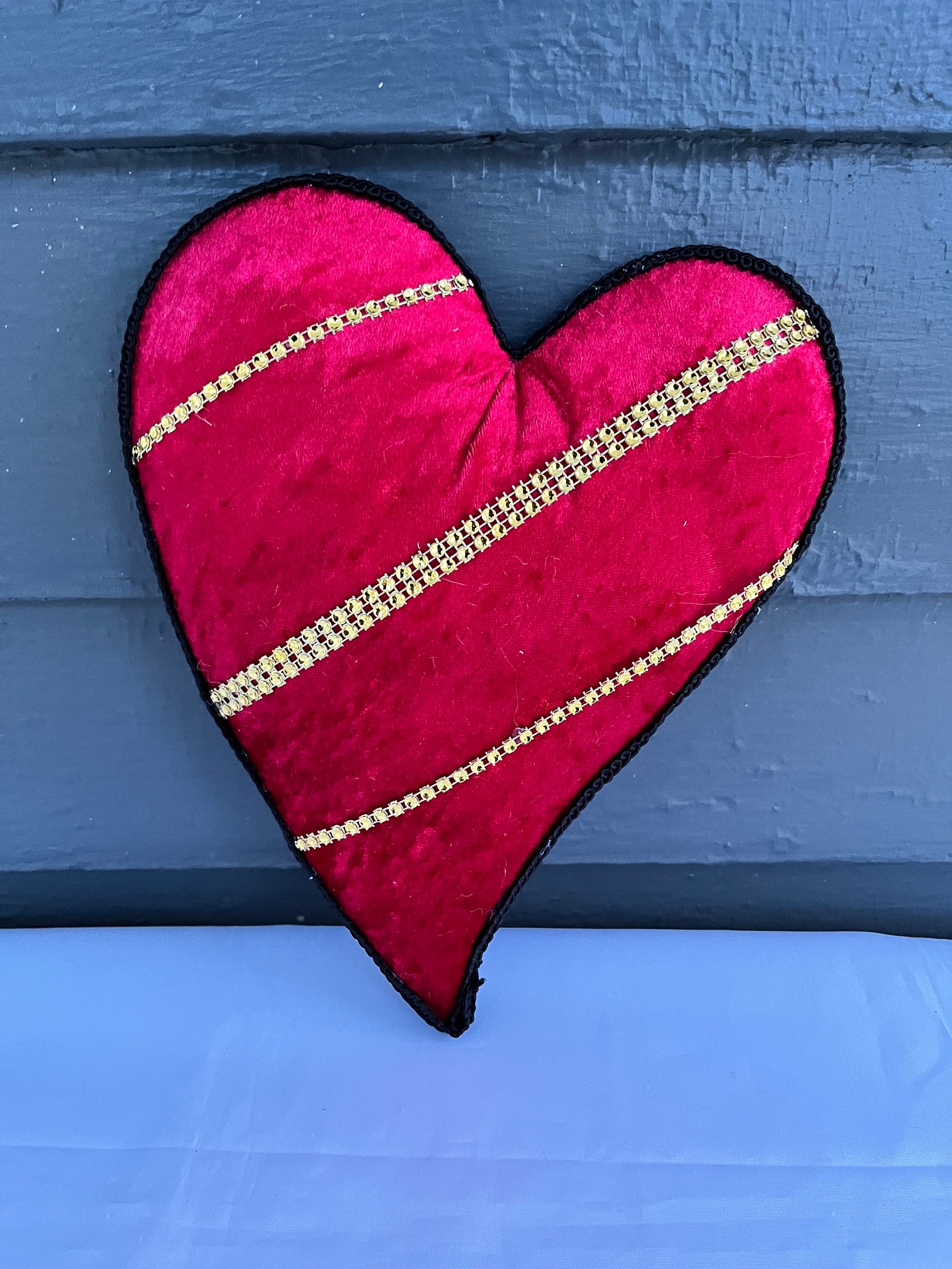 Velvet Attachment Rey Red Velvet Heart Wreath Attachment, Wreath Attachment, Valentines ...
