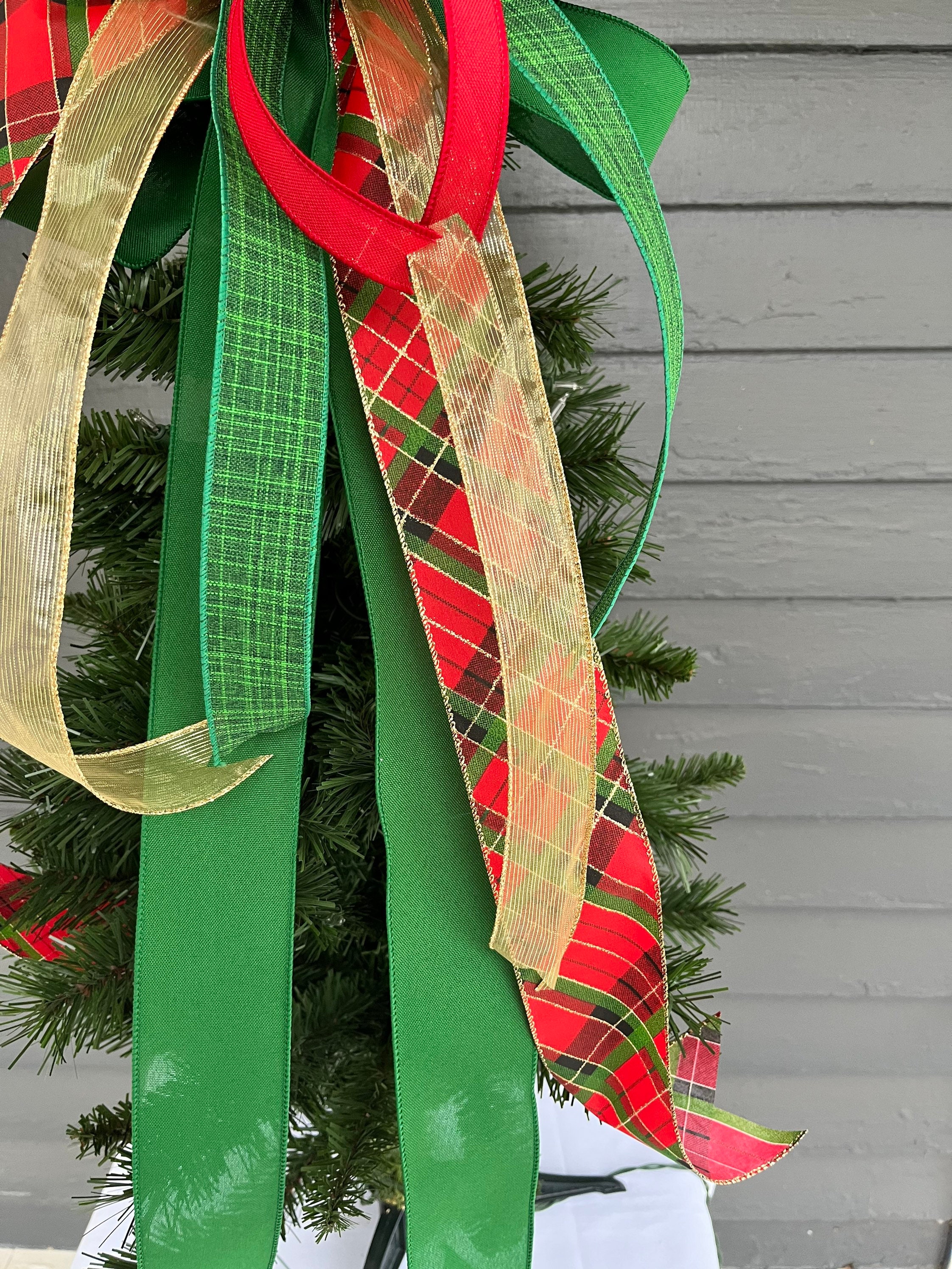 Traditional Tree Topper Bow Christmas Tree Topper Bow Tree Etsy