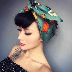 Extra Langes breites geflochtenes Muster Haarband|Krawattenknoten|Gedreht|Stoff|Dolly Bow|Turban|Haarknoten|Pferdeschwanz Schal|Flechtschal|Haare wickeln|Vintage|Vintage|Art