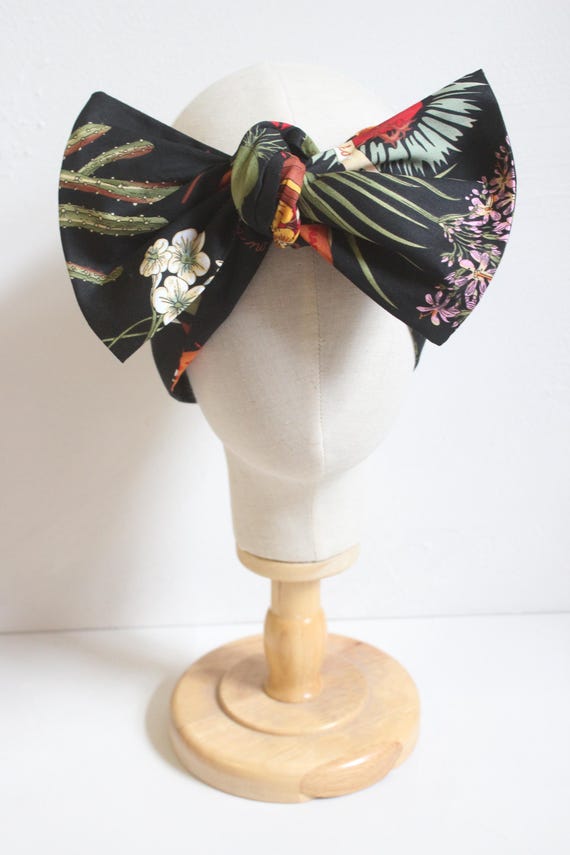 Classic Print Classic Knot Bow Braided Headband Extra Long Wide Wired Pattern Headband|tie Knot|twisted  main image 3