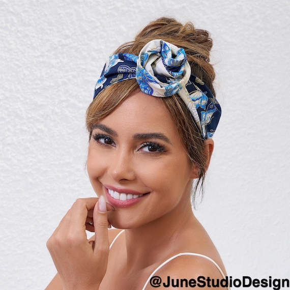 Knot Hair Scarf Pattern Extra Long Wide Wired Pattern Headband|tie  Knot|twisted|fabric