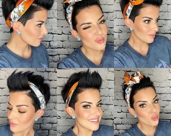 Diadema ancha y extralarga con alambre, estilo nudo, trenzada, de tela, con lazo, turbante, moño, cola de caballo, bufanda trenzada, envoltura para el cabello, estilo artístico vintage.