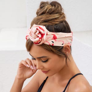 Extra Long Wide Wired Pattern Headband|Tie Knot|Twisted|Fabric|Dolly Bow|Turban|Hair Bun|Ponytail Scarf|Braid Scarf|Hair Wrap|Vintage|Art3
