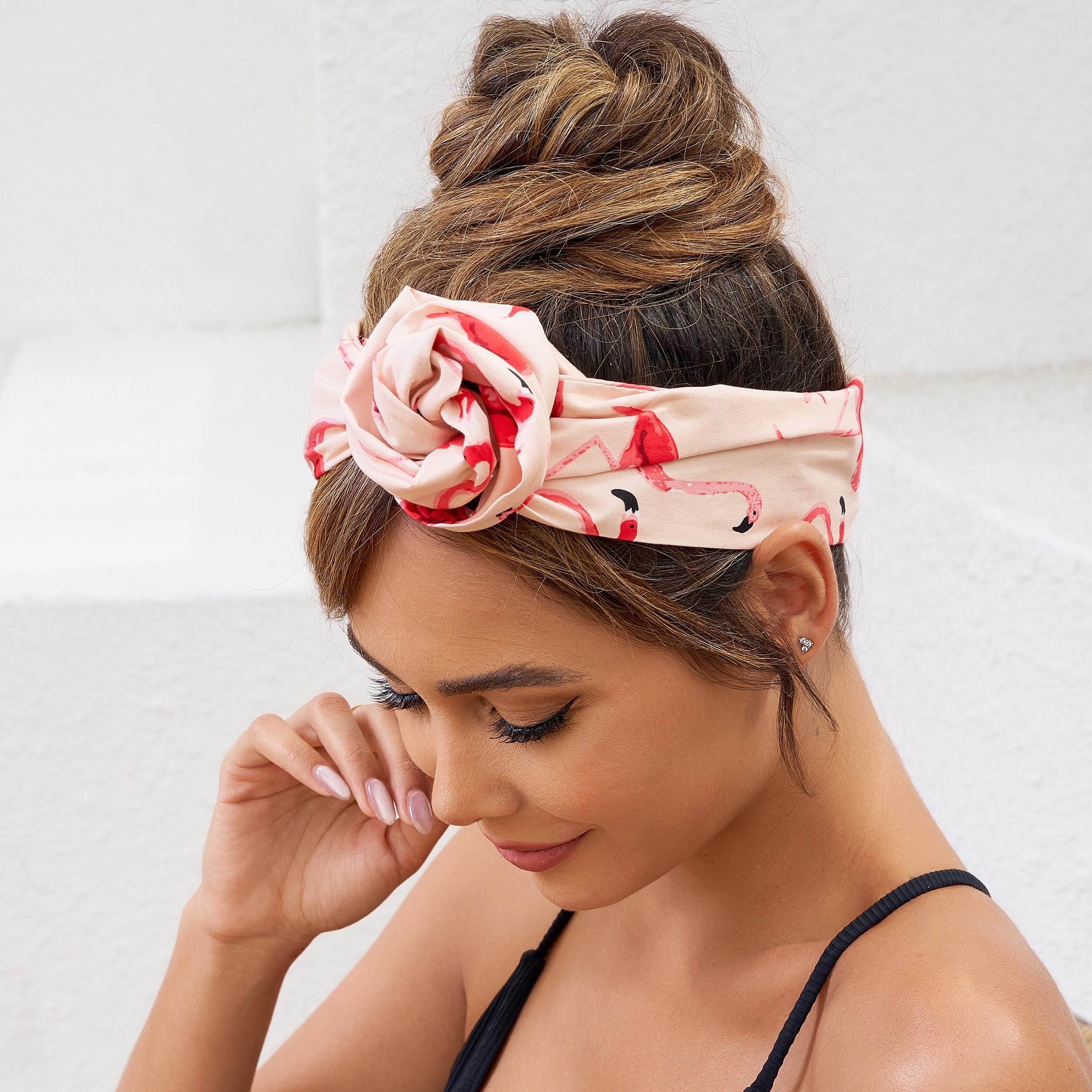Extra Long Wide Wired Pattern Headband|Tie Knot|Twisted|Fabric|Dolly Bow|Turban|Hair Bun|Ponytail Scarf|Braid Scarf|Hair Wrap|Vintage|Art3