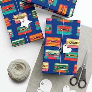 Retro Cassette Tape Wrapping Paper | Sustainable Eco-Gift Wrap | Perfect for any event or holiday!