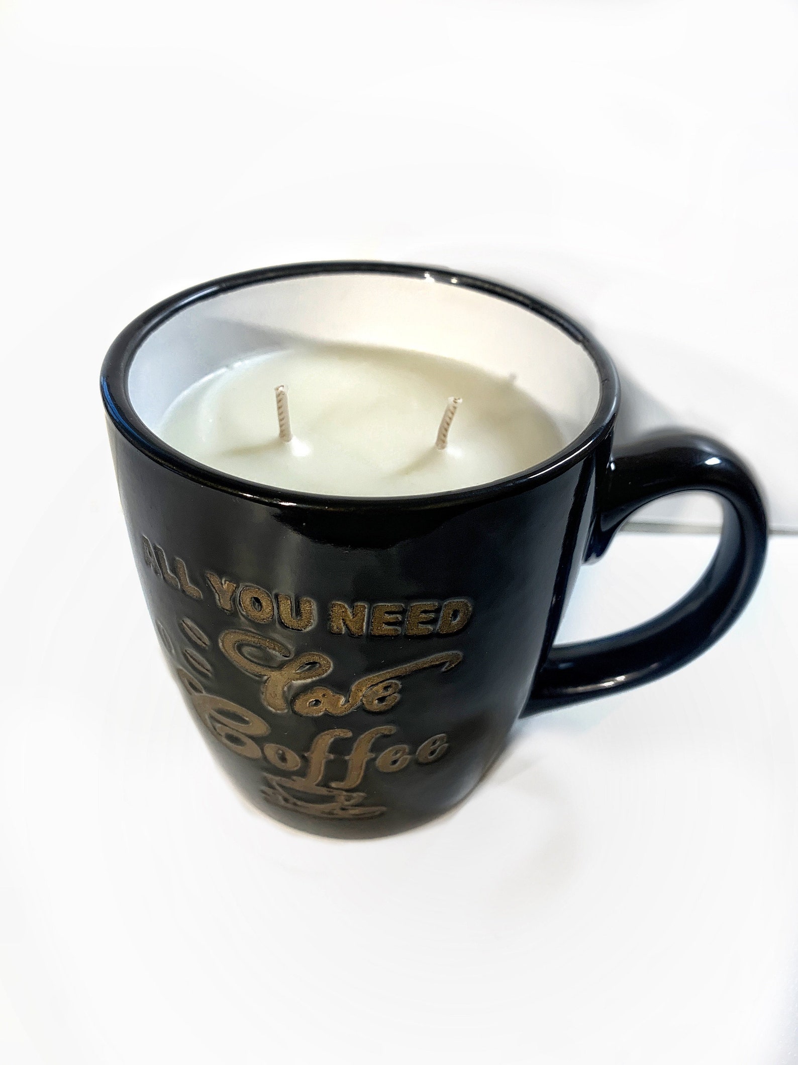Coffee Mug Candle 12.5oz Scent Coffee House Holiday Gift Etsy
