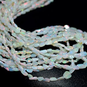 Ethiopian Opal Nugget Shape Smooth Tumble Beads 4x6.MM Approx Top Quality 18&quot; Inches Natural  Top Quality Wholesaler Price.