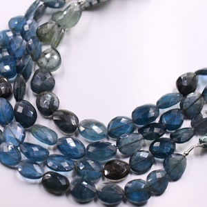 Moss Aquamarine Tumble Shape Faceted Nugget Beads 9x12.MM Approx 8&quot; Inches Wholesaler Price.