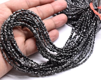 Black Diamond Rough Diamond Raw Diamond,Uncut Diamond Beads 3X4.MM Approx Top Quality 15" Inches  Natural Diamond Wholesaler Price.