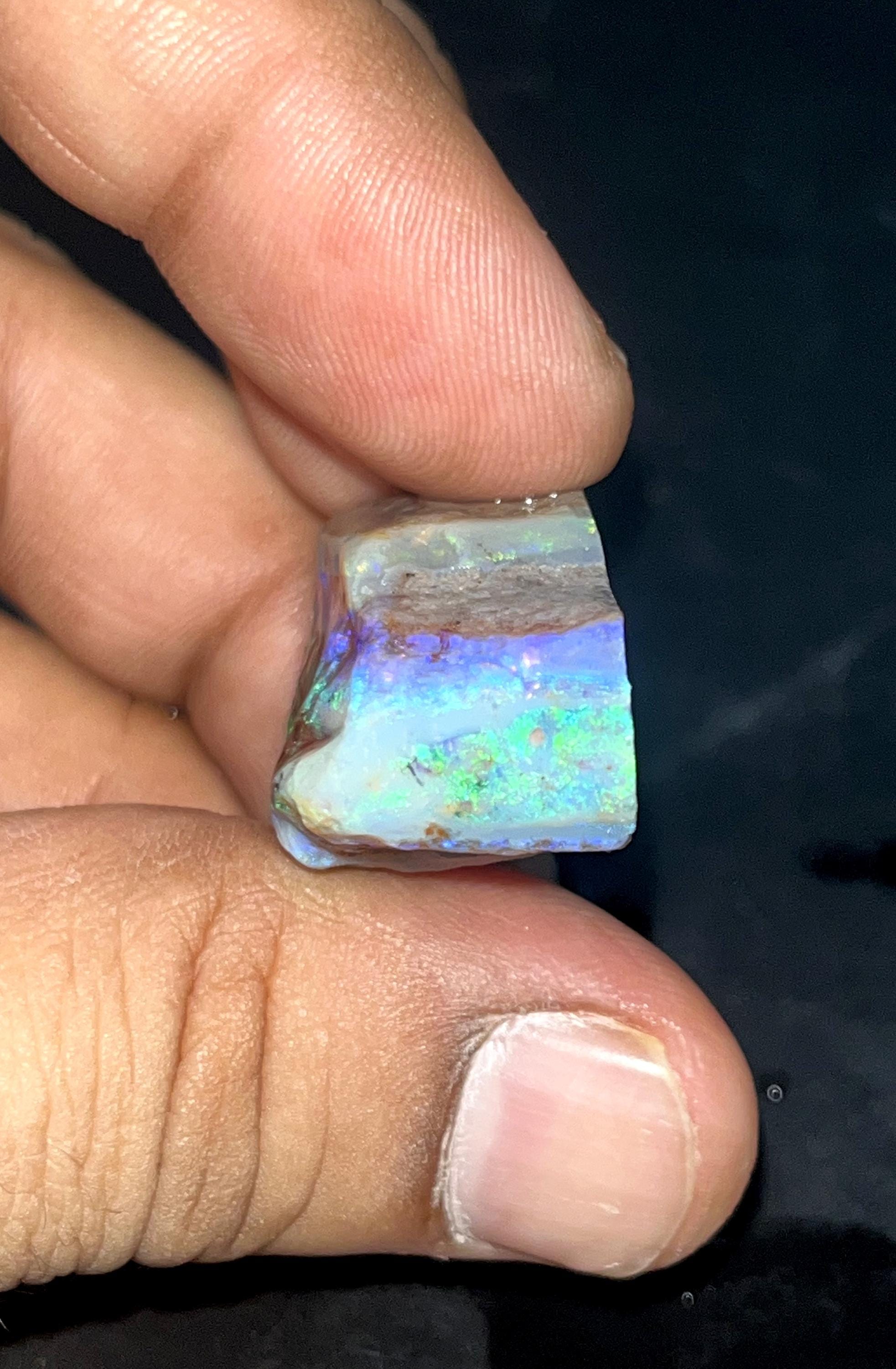 Raw Shape Australian Opal Rough Coober Pedy Opal Rough Raw Shape Natural Top ...