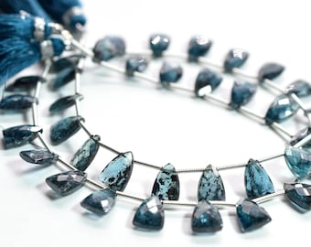 Moss Kyanite Trillion Shape Faceted Triangle Beads Brioletter 7x10.MM Approx 8" Inches Natural Top Quality Wholesaler Price.
