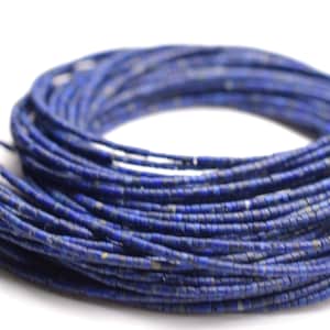 Lapis lazuli Tube Shape Smooth Beads 3.MM Approx 13&quot;Inches Natural Top Quality Wholesaler Price.