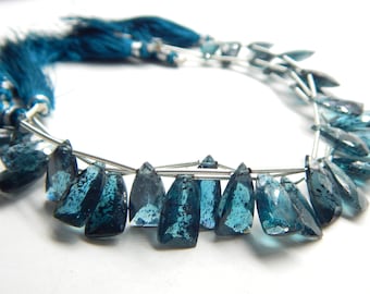 Moss Kyanite Trillion Shape Faceted Triangle Brioletter 7x15.MM Approx 5.Match Pair Natural Top Quality Wholesaler Price.