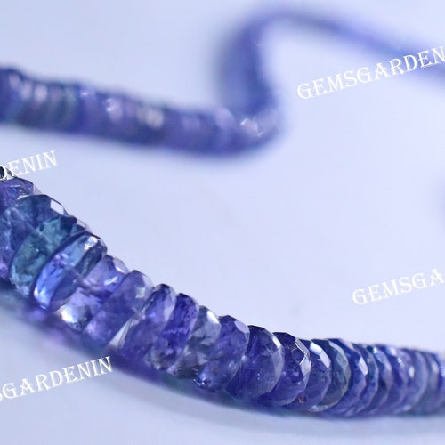 Tanzanite Wheel Shape Faceted Tyre Beads 3x7.MM Approx 8.5