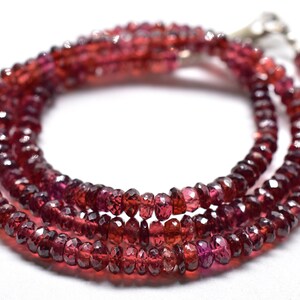 Garnet Rondelle Shape Faceted Beads 4x5.MM Approx 9&quot;Inches Natural Top Quality Wholesaler Price.