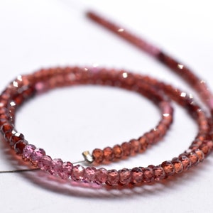 Garnet Rondelle Shape Faceted Beads 3.MM Approx 13&quot;Inches Natural Top Quality Wholesaler Price.