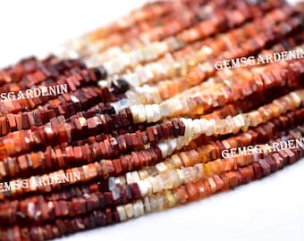 Mexican opal Heishi Shape Smooth Square Beads 5x6.MM Approx 16"Inches Natural Top Quality Wholesaler Price.