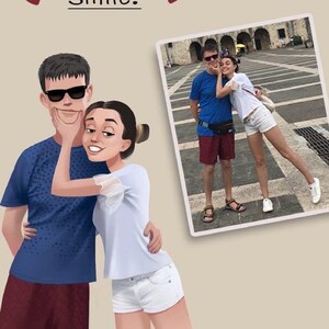 Family portrait | Custom portrait from photo | Cartoon portrait | Personalized art
