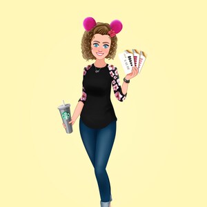 Nail Artist logo character | Digital portrait for business | Avatar from photo gift | Professional logo from photo | Job caricature