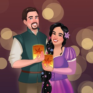 Cartoon portrait | Family portrait | Cartoon portrait | Photo illustration print