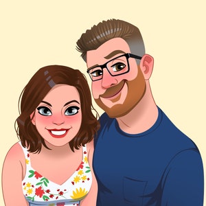 Family portrait | Custom portrait from photo | Cartoon portrait | Personalized art