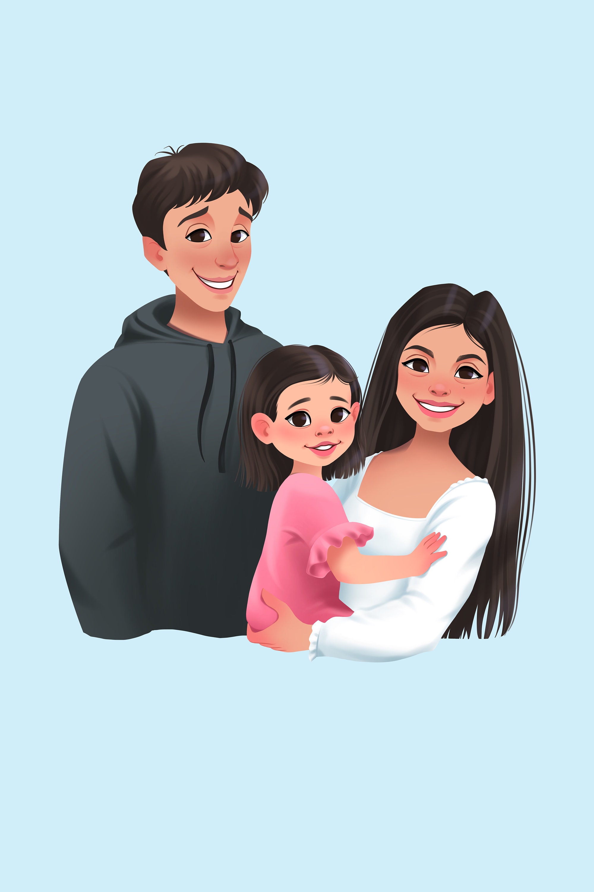 Couple Portrait Family Portrait From Photo Cartoon - Etsy Couple Portrait Family Portrait From Photo Cartoon - Etsy