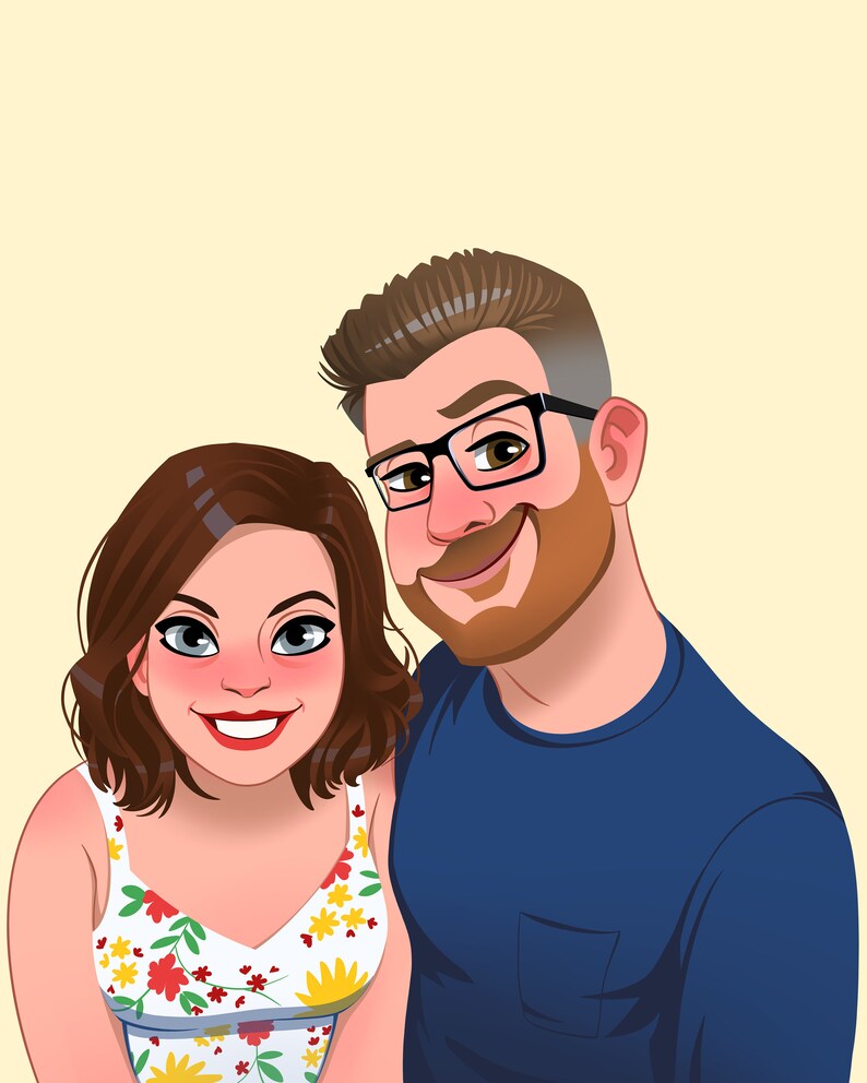 Christmas portrait Couple portrait Family portrait Gift for Christmas Christmas gift Couple Portrait Portrait from photo