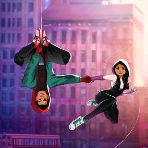 Ritratto personalizzato di Spider-Man Arte personalizzata per i fan dei supereroi Arte personalizzata di Spider-Man Ritratto personalizzato per gli amanti dei fumetti Marvel