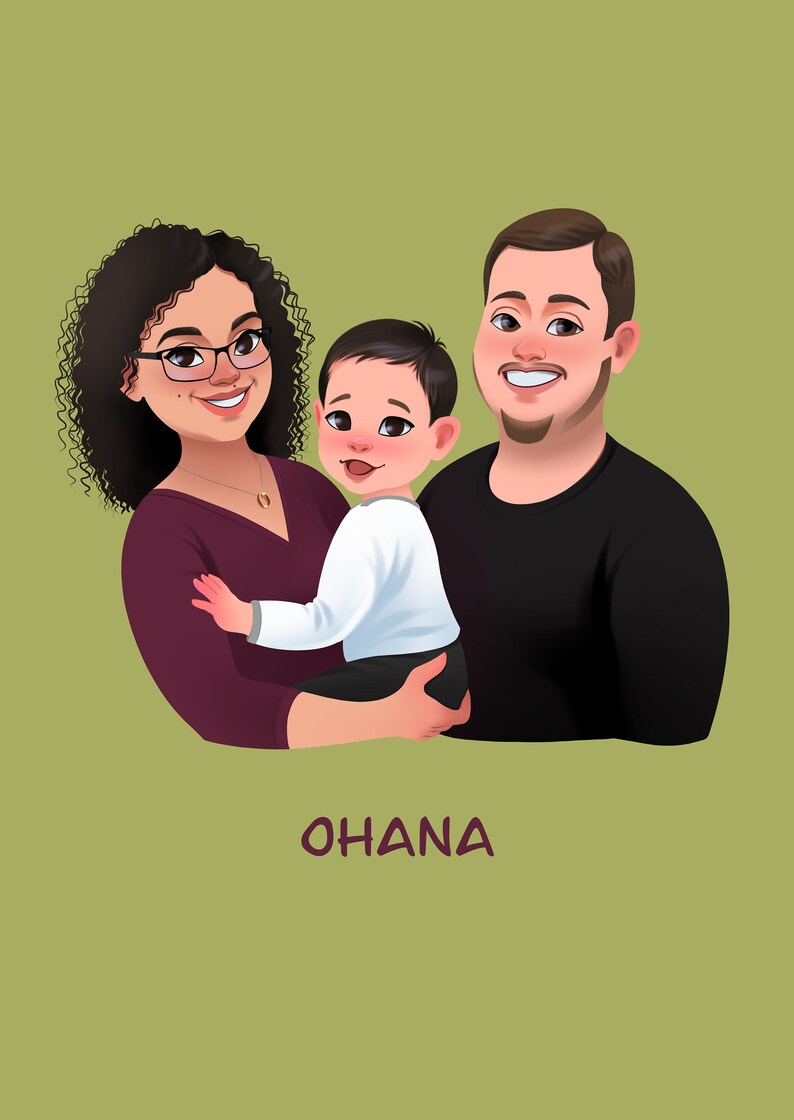 Christmas portrait Couple portrait Family portrait Gift for Christmas Christmas gift Couple Portrait Portrait from photo